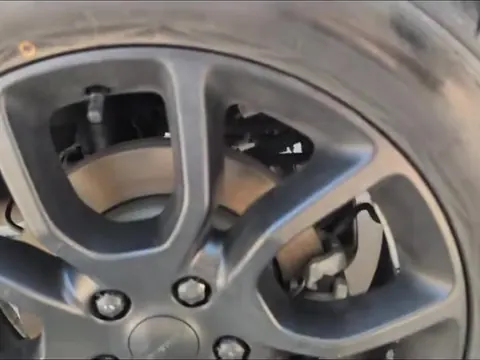 Brake dust on a Dodge Durango wheel